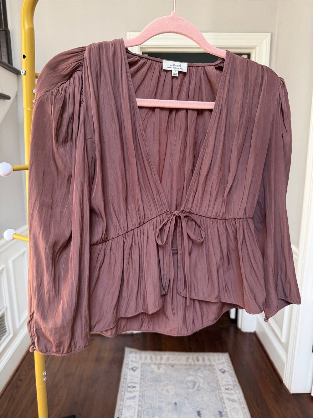 Wilfred Dusty Rose Tie-Front V-Neck Blouse